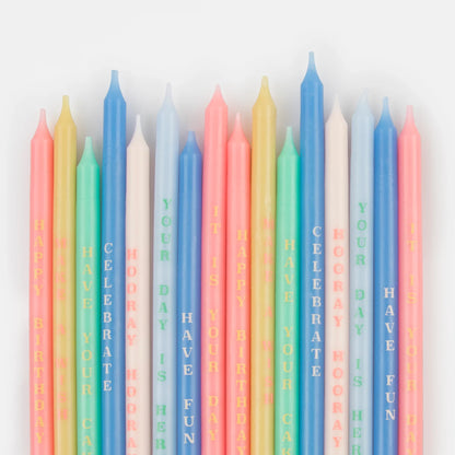 Birthday Phrases Candles (x16)