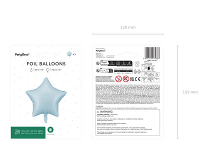 Foil Balloon Star Misty Blue
