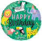 18” Round Happy Birthday Jungle