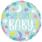 18” Round Welcome Baby Moons & Stars