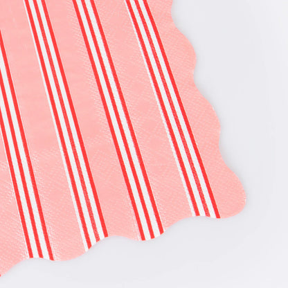 Festive Stripe Large Napkins (x 16)