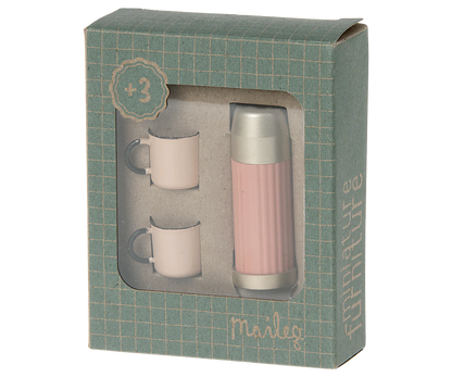 Thermos and cups - Soft coral