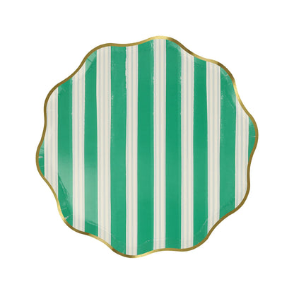 Festive Stripe Side Plates (x 8)