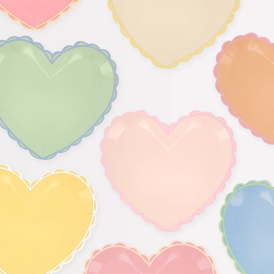 Pastel Heart Large Plates