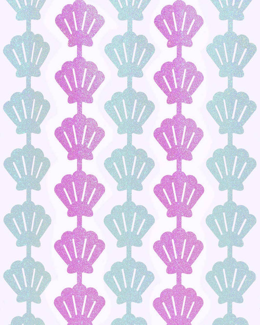 Mermaid Party Backdrop Curtain, Birthday Supplies