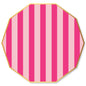 LIGHT & HAUTE PINK SIGNATURE CABANA STRIPE LARGE PLATES