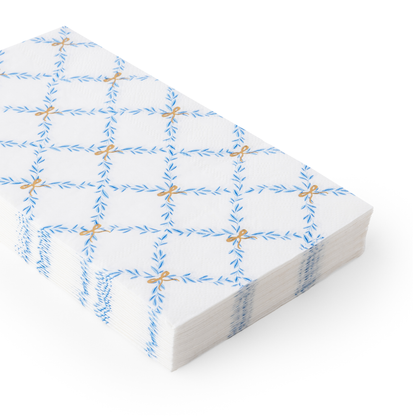 SKY BLUE TRELLIS GUEST TOWELS