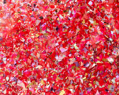 Placemat / Desk Pad - Red + Pink Confetti