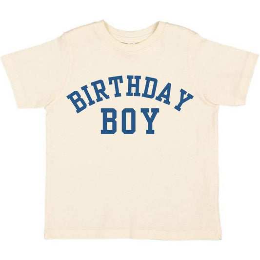 Birthday Boy Varsity Short Sleeve T-Shirt - Kids Birthday: 12-18M