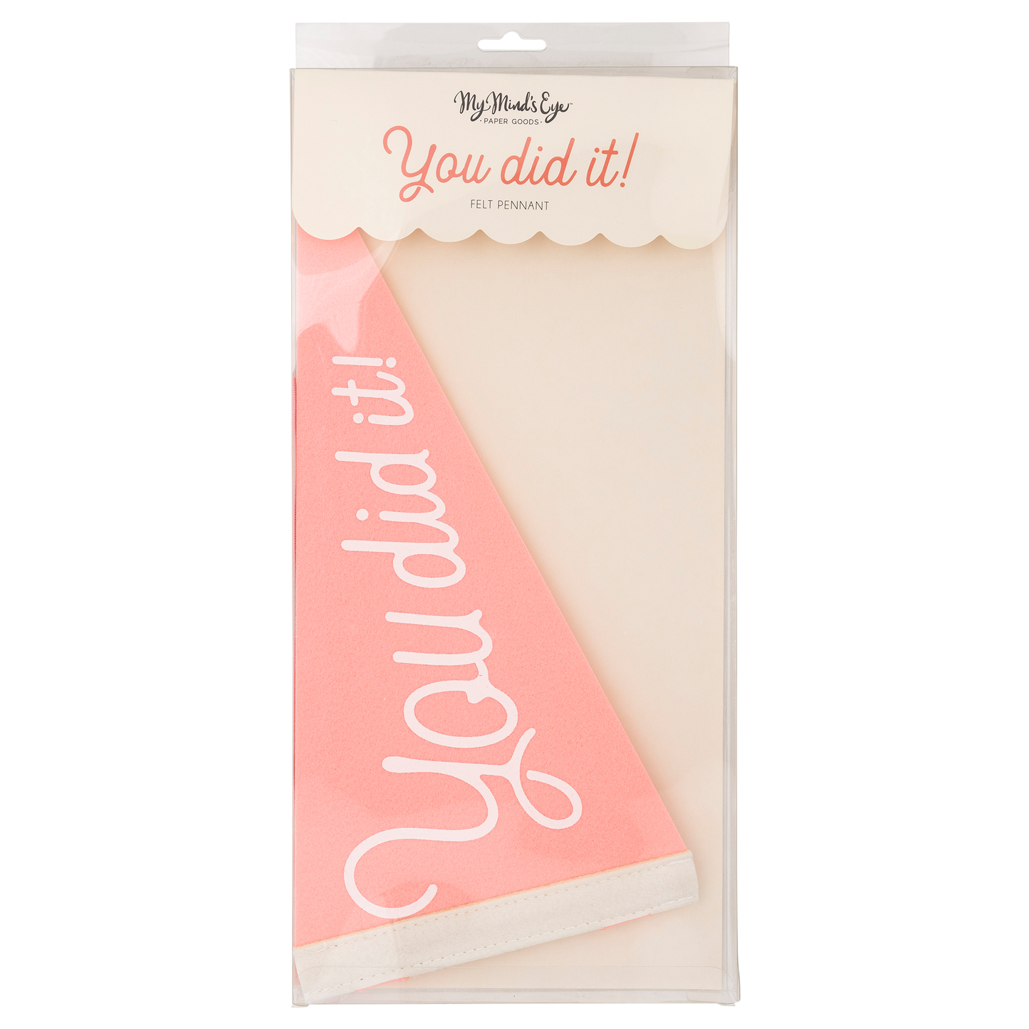 Pink You Did It Felt Pennant Banner