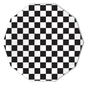 BLACK AND WHITE SIGNATURE CHECKER DINNER PLATES