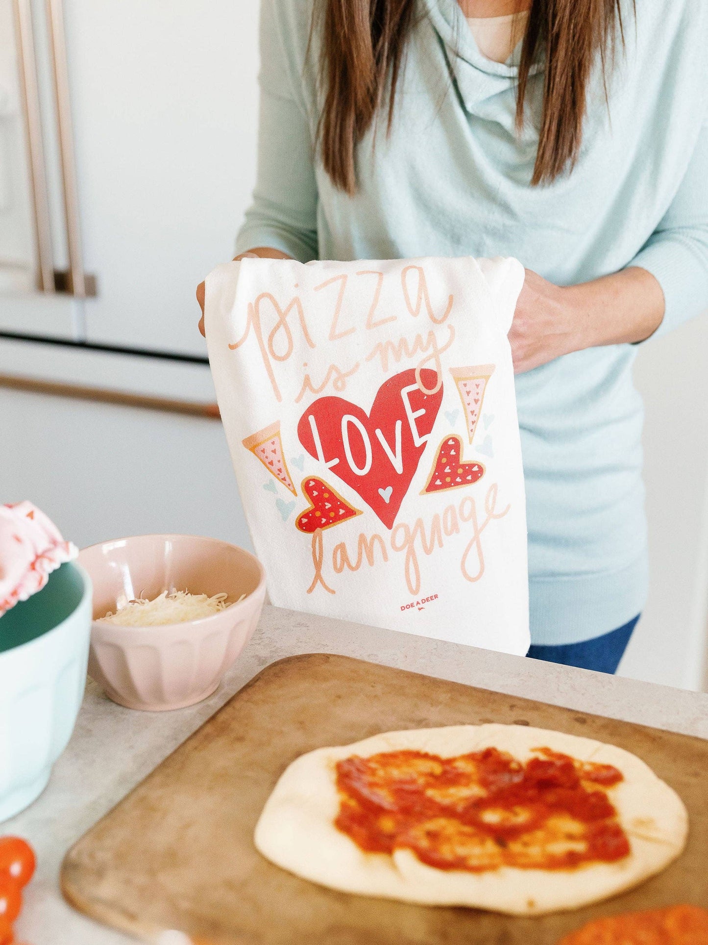 Pizza is My Love Language Flour Sack Tea Towel