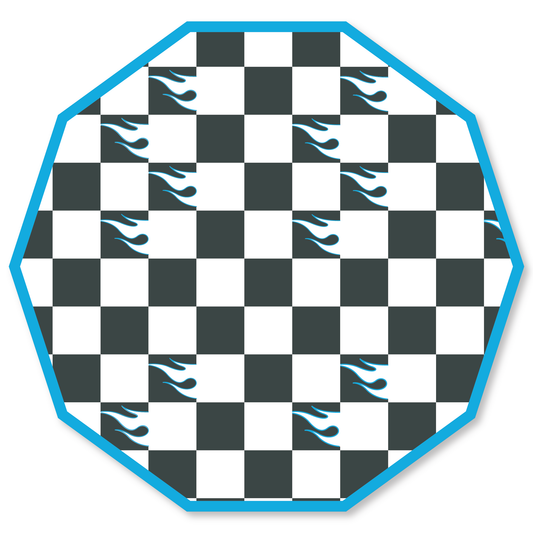 HOT WHEELS™ X BONJOUR FETE BLACK CHECKER LARGE PLATES