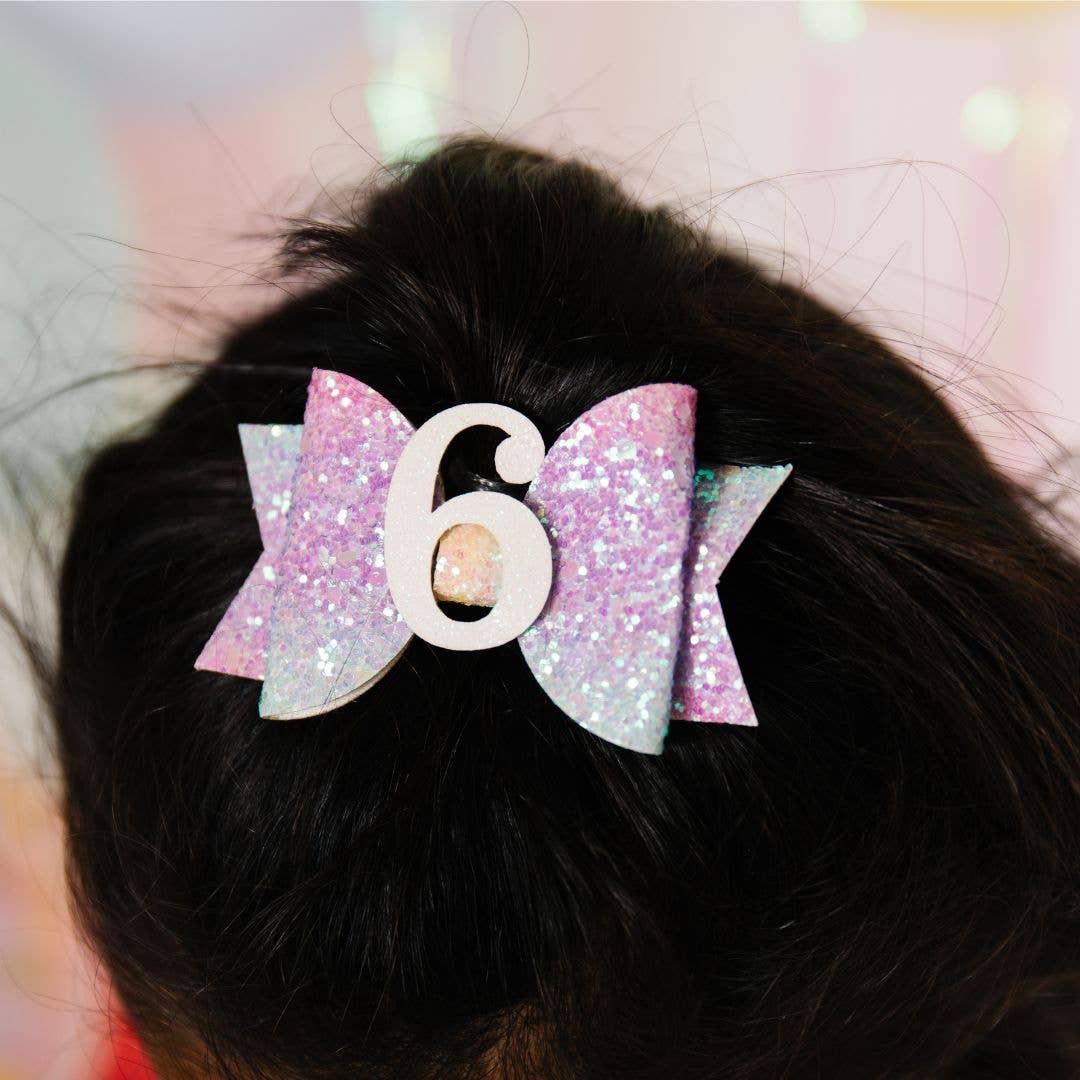 Pastel Rainbow #6 Clip - Kids Birthday Hair Clip