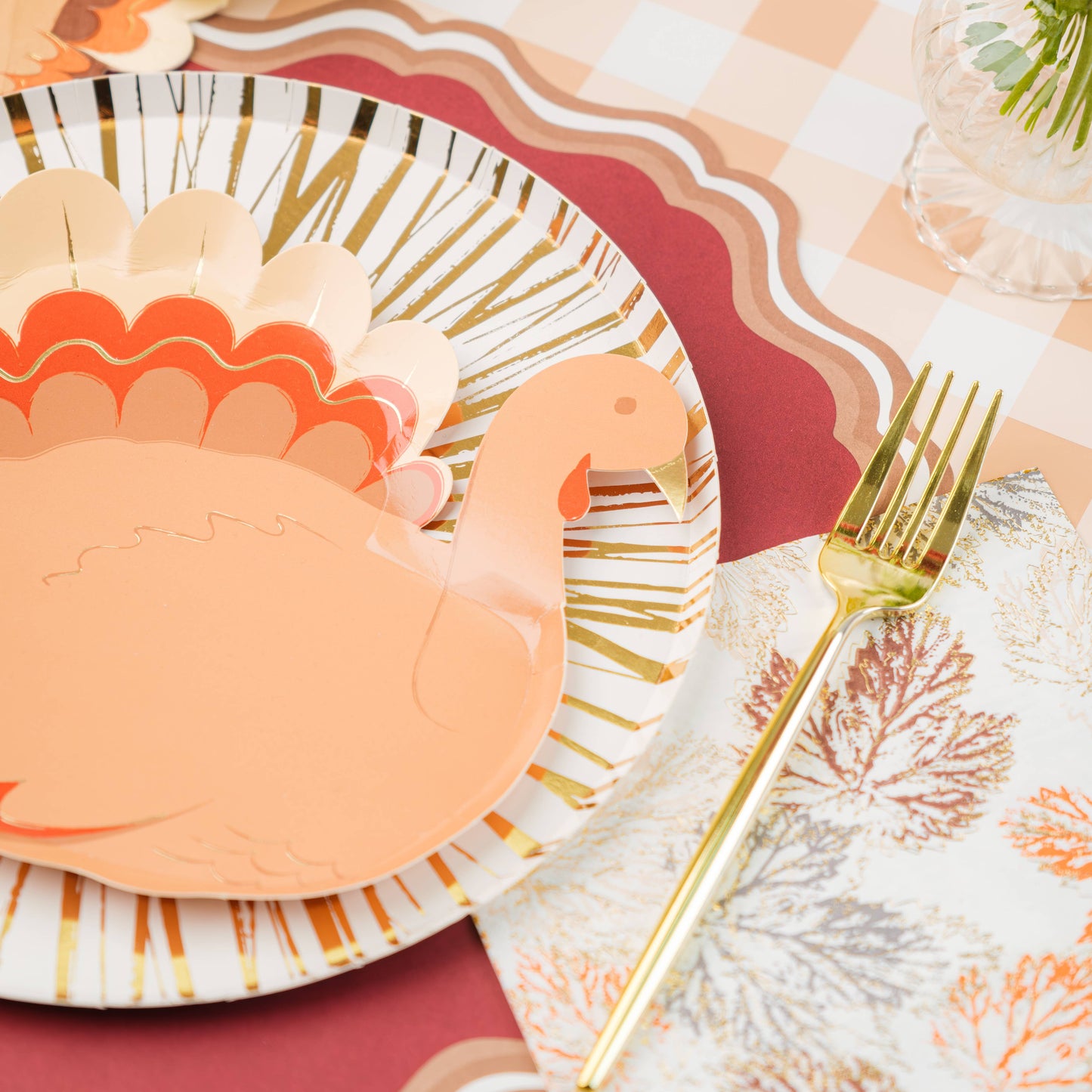 Harvest Turkey Dessert Paper Plates