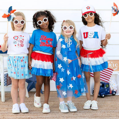 Patriotic Star Cape - Dress Up Cape - Kids 4th of July Cape