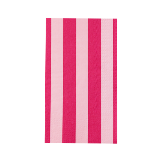LIGHT & HAUTE PINK SIGNATURE CABANA STRIPE GUEST TOWELS