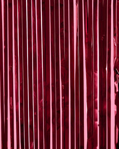 Merlot Curtain - set of 2 curtains, burgundy fringe, red