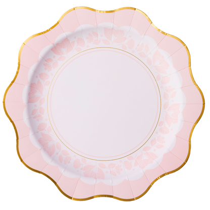 PETAL PINK ELEGANT FLORAL DINNER PLATES