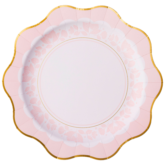 PETAL PINK ELEGANT FLORAL DINNER PLATES