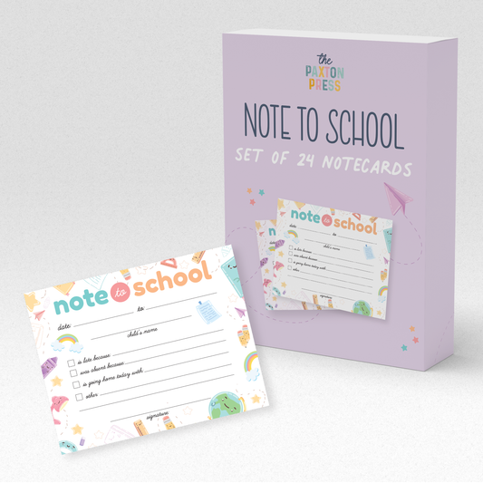 Set of 24 Notes to School