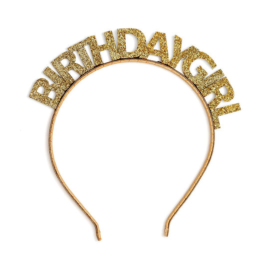 Gold Birthday Girl Headband - Kids Birthday Headband