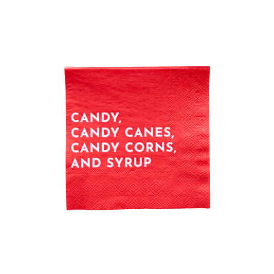 Elf Candy Small Red Napkins