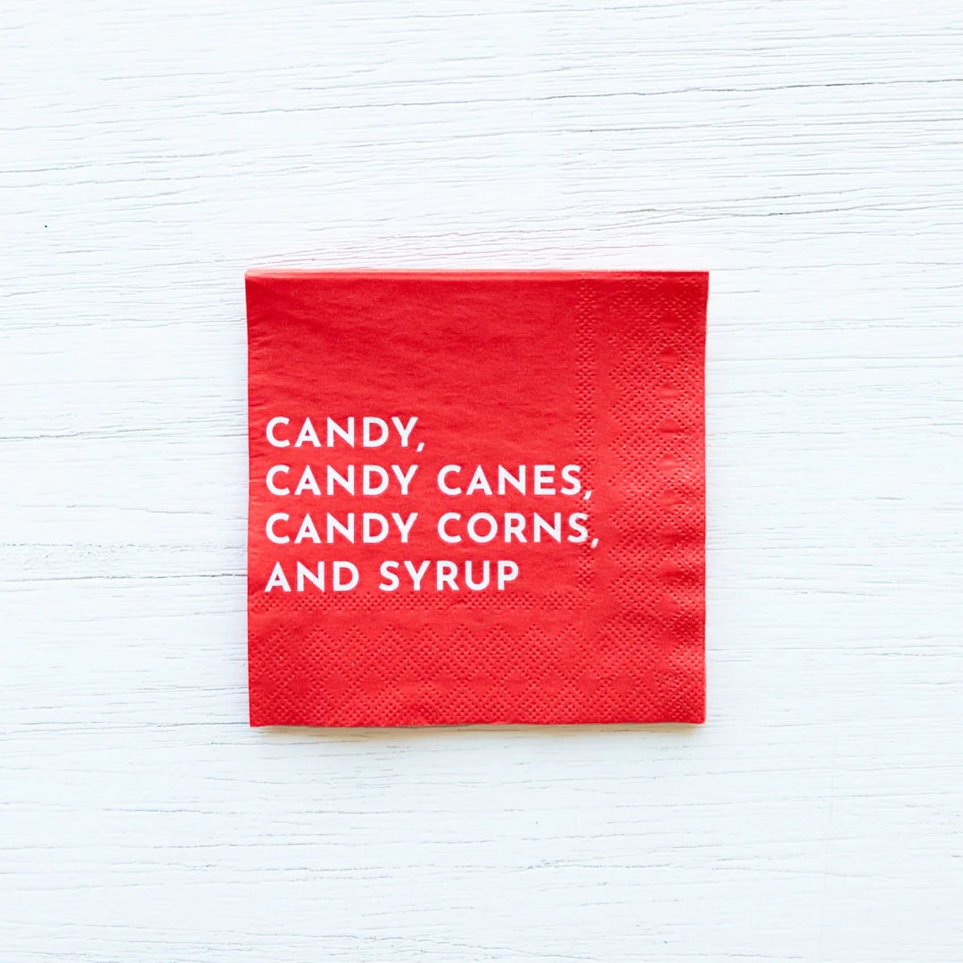 Elf Candy Small Red Napkins