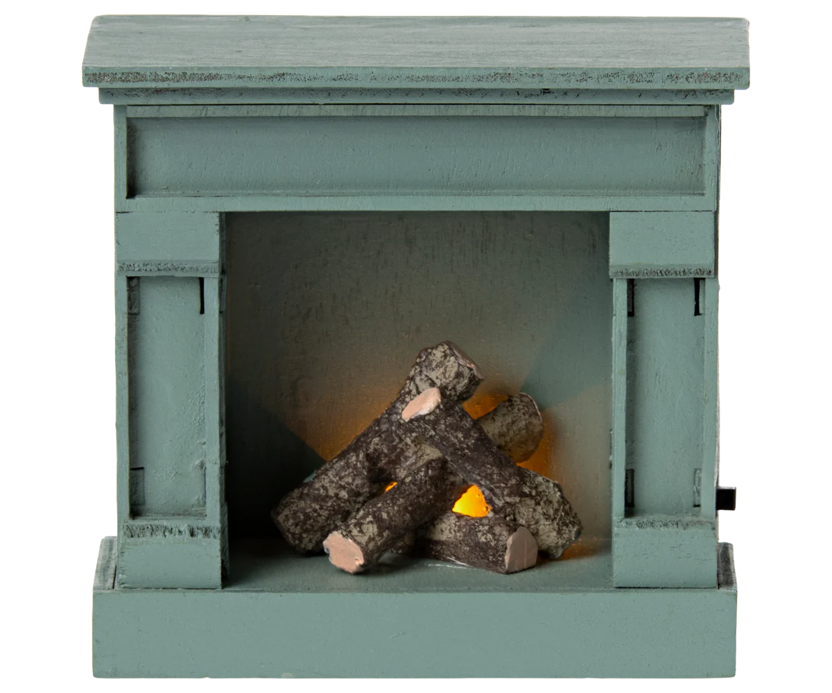 Fireplace, Mouse- Blue