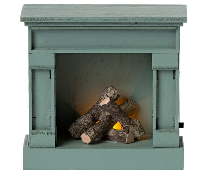 Fireplace, Mouse- Blue