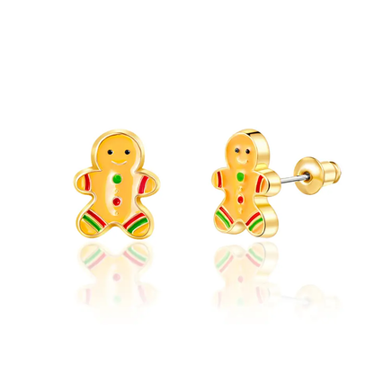 Gingerbread Man Cutie Stud Earrings