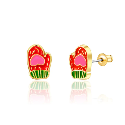 Sweetheart Mittens Cutie Stud Earrings