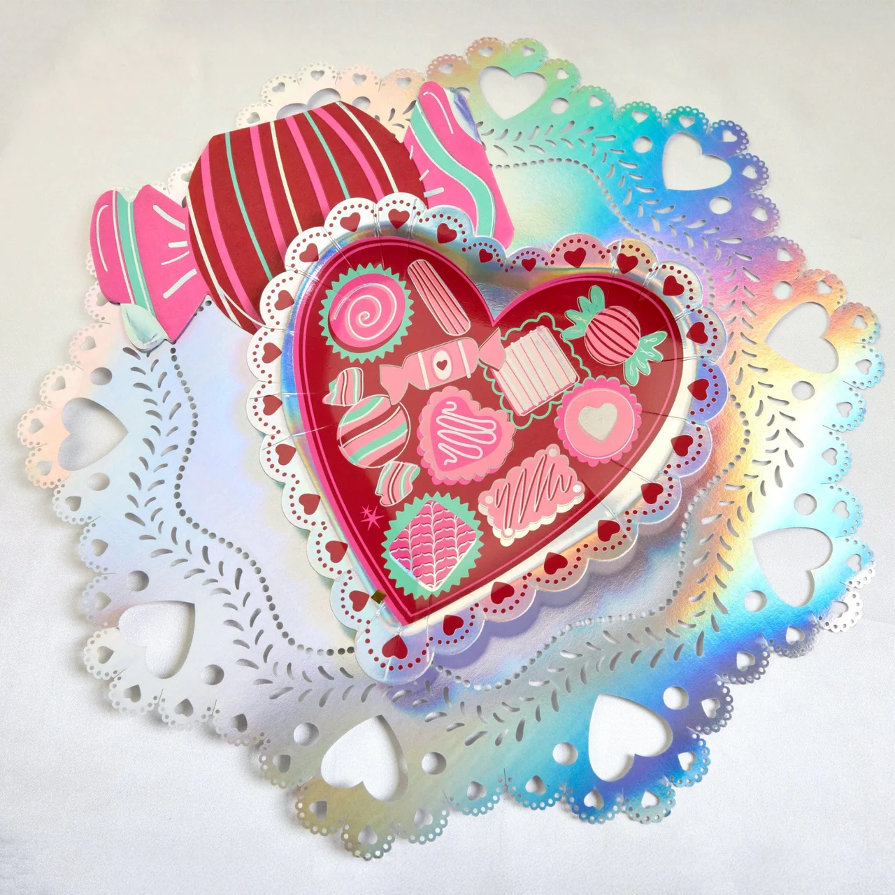 Valentine's Iridescent Doily Placemats