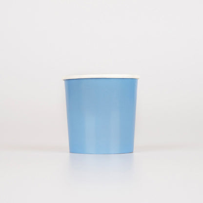 Cornflower Blue Tumbler Cups (x 8)