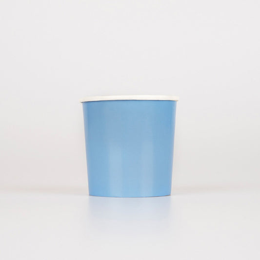 Cornflower Blue Tumbler Cups (x 8)