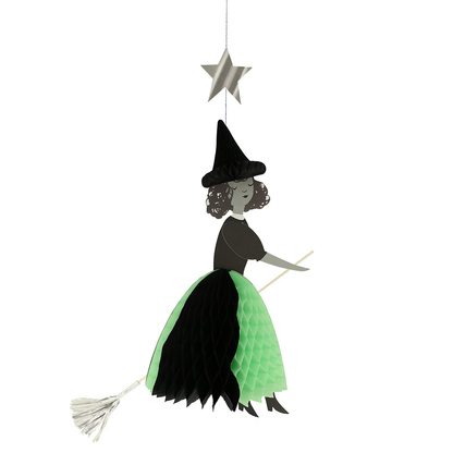 Flying Honeycomb Witch Decorations (x 3)