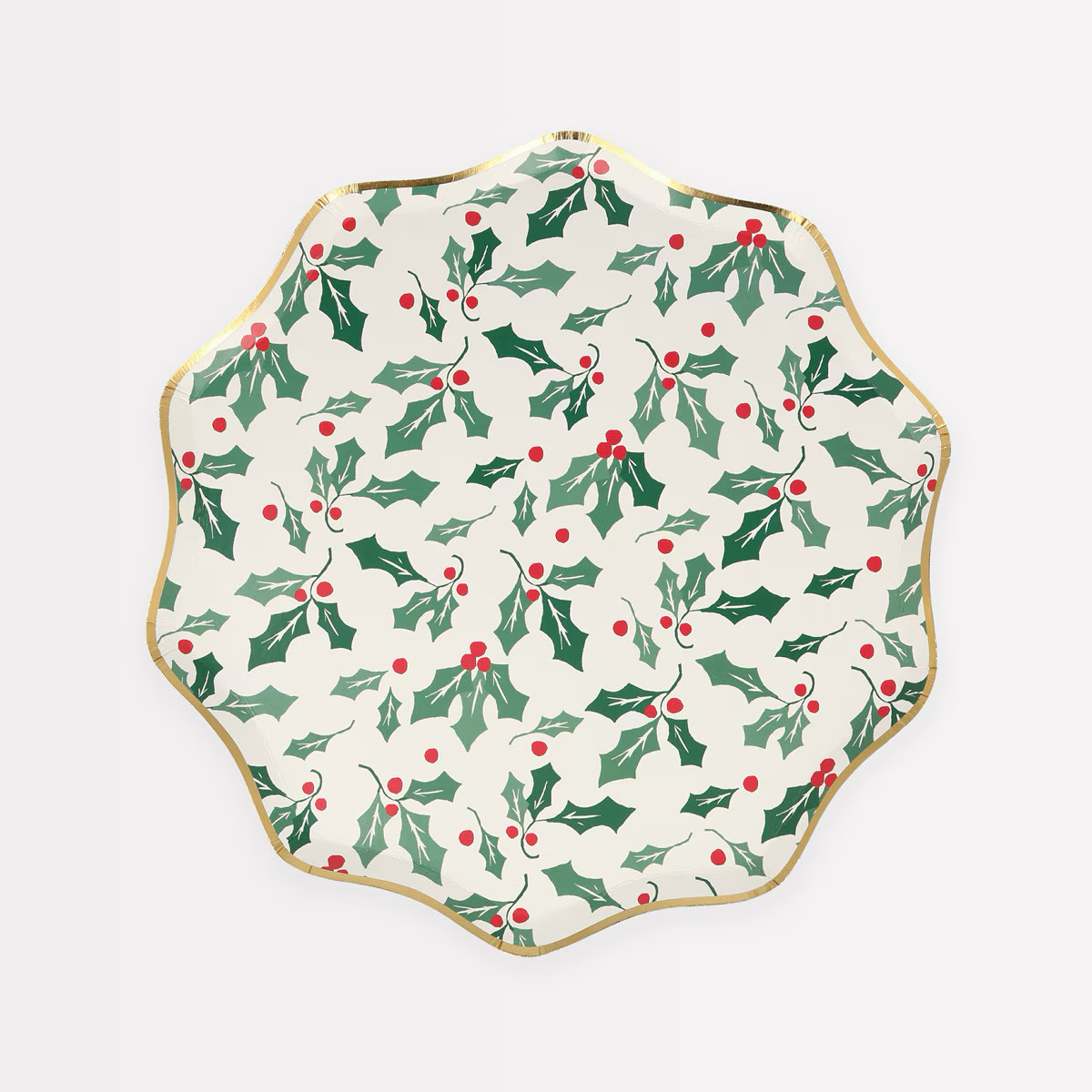 Holly Pattern Side Plates (x 8)