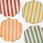Fall Stripe Dinner Plates (x 8)