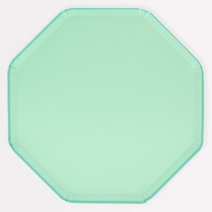 Sea Foam Green Dinner Plates (x 8)