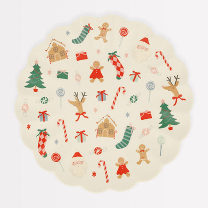 Jolly Christmas Reusable Large Plate