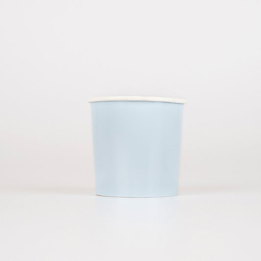 Summer Sky Blue Tumbler Cups (x 8)