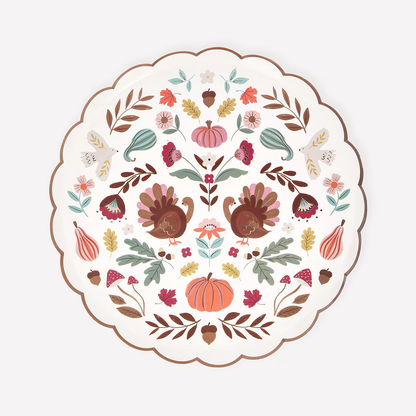 Folk Fall Side Plates (x 8)