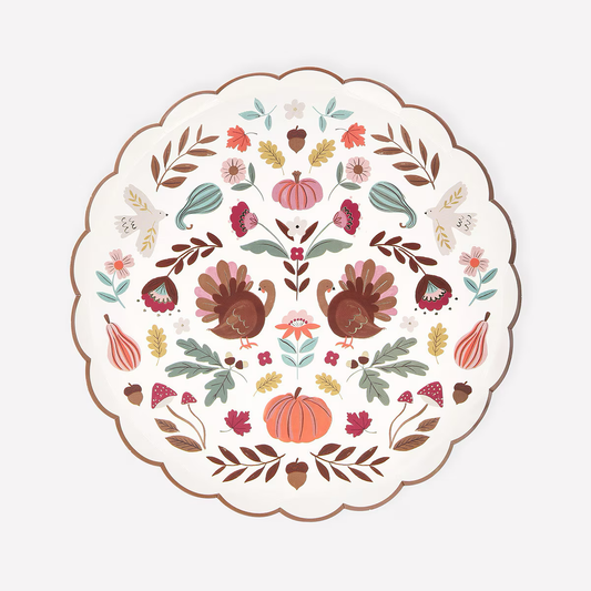 Folk Fall Side Plates (x 8)