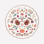 Folk Fall Side Plates (x 8)