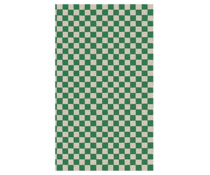 Gift wrap, 10 m - Checker - Green