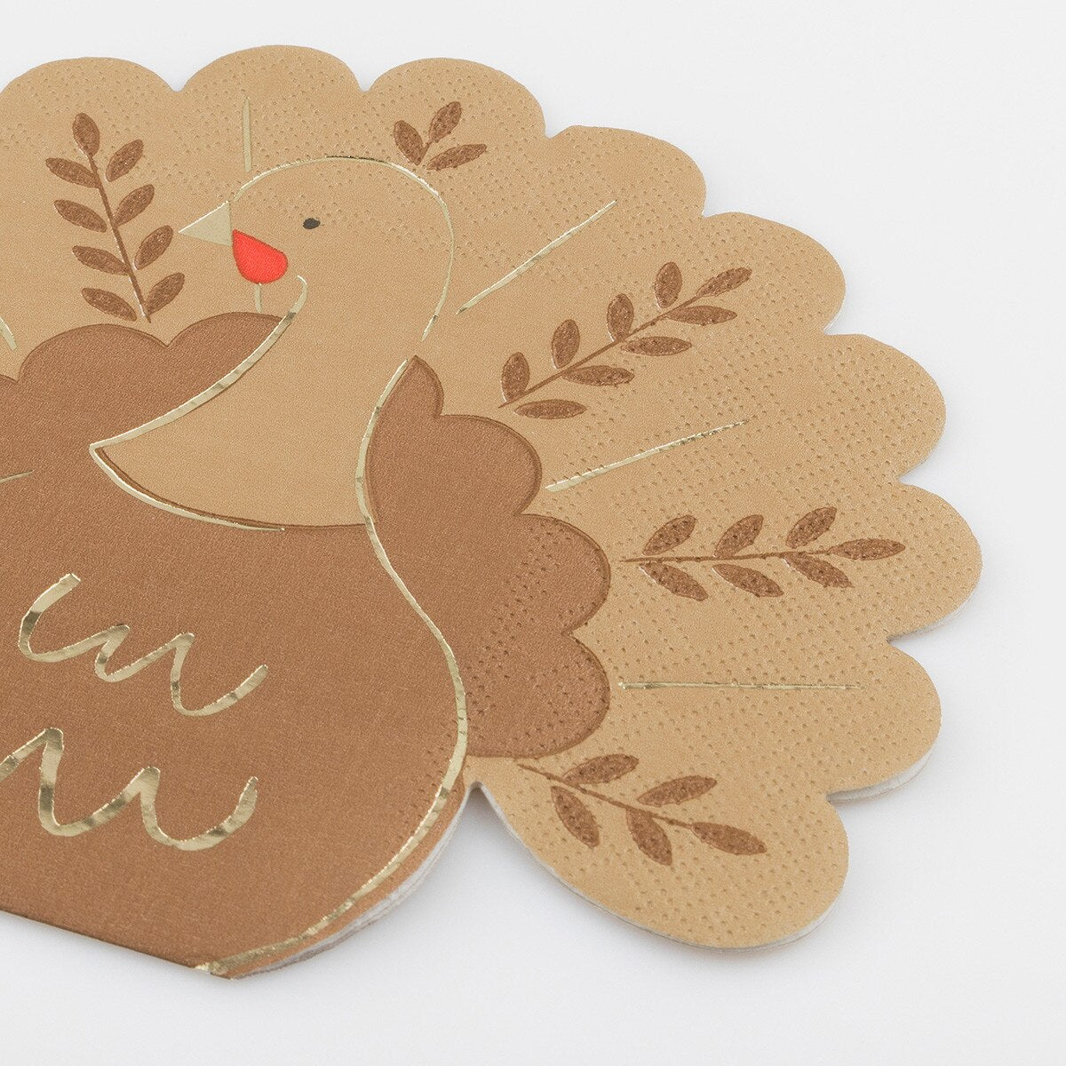 Folk Turkey Napkins (x 16)