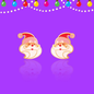 Holly Jolly Holiday Santa Stud Earrings