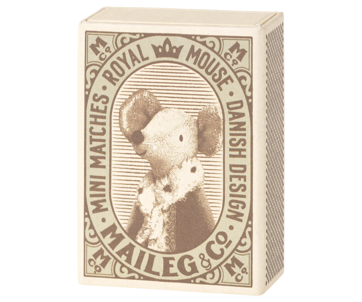 Sleepy/Wakey Baby Mouse in Matchbox- Blue