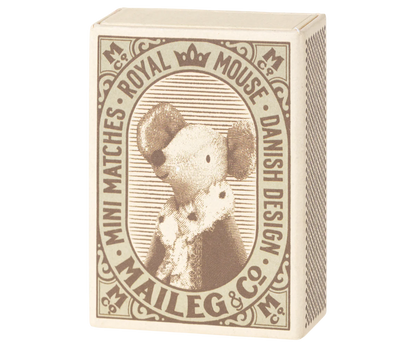 Sleepy/Wakey Baby Mouse in Matchbox- Blue