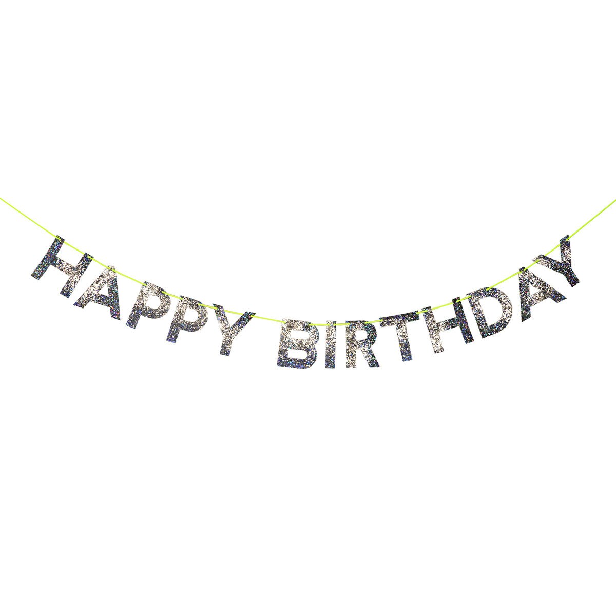 Silver Happy Birthday Garland